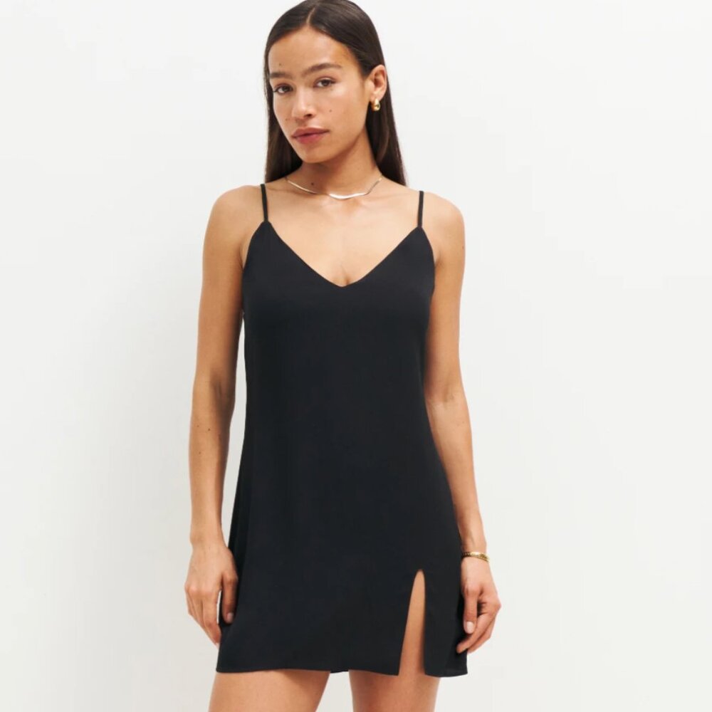 Reformation Marlowe Dress - Black - XS